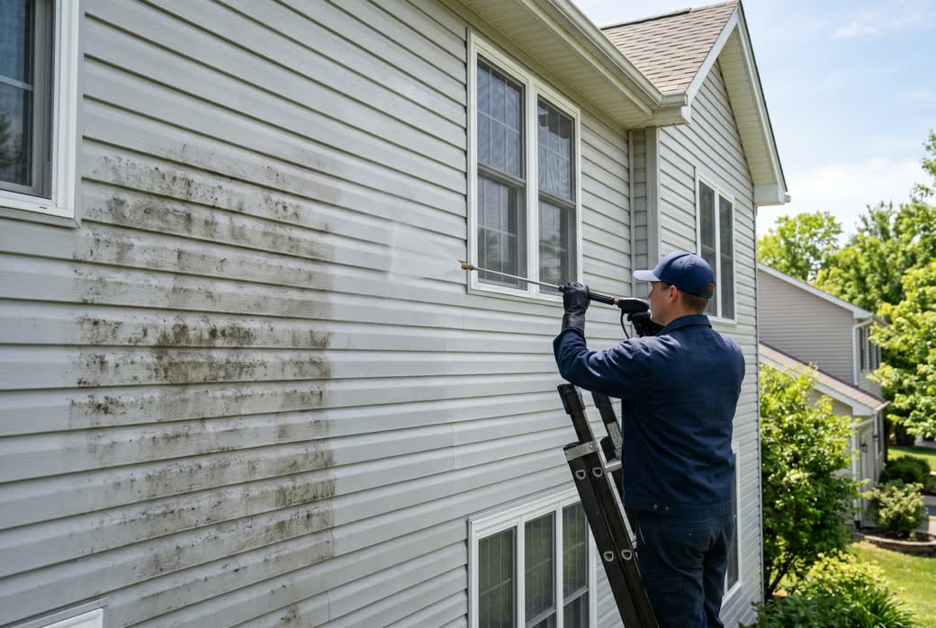 House soft washing in Fort Collins